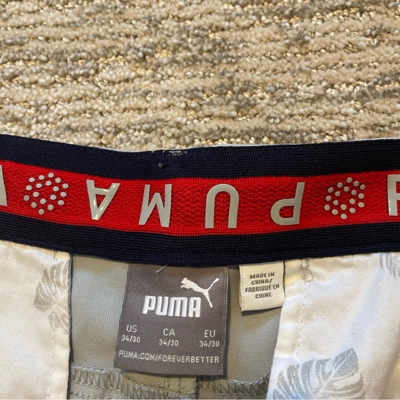 Puma Golf Pants Mens 34x30 Gray Stretch Performance Flat Front Lightweight - Picture 7 of 9